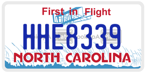 HHE8339  license plate in NC