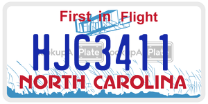 HJC3411  license plate in NC