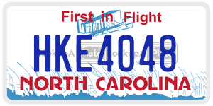 HKE4048 license plate in North Carolina