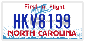HKV8199  license plate in NC