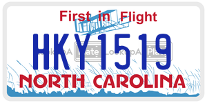 HKY1519  license plate in NC