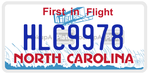 HLC9978 license plate in North Carolina