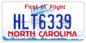 HLT6339  license plate in NC
