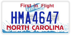 HMA4647  license plate in NC