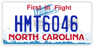 HMT6046 license plate in North Carolina
