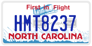 HMT8237 license plate in North Carolina