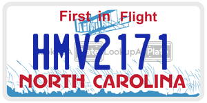 HMV2171  license plate in NC