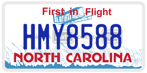 HMY8588 license plate in North Carolina