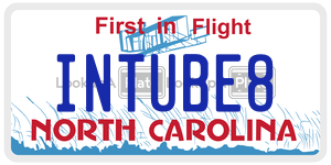 INTUBE8 license plate in North Carolina