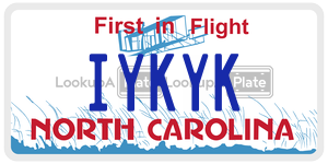 IYKYK  license plate in NC