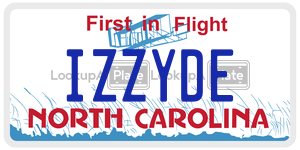 IZZYDE  license plate in NC