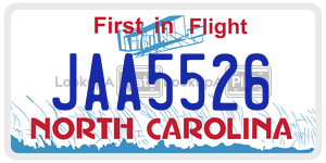 JAA5526 license plate in North Carolina
