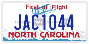 JAC1044 license plate in North Carolina