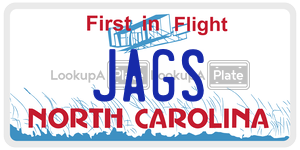 JAGS license plate in North Carolina