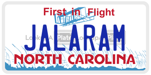 JALARAM  license plate in NC