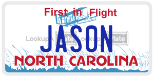 JAS0N  license plate in NC