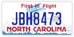 JBH8473  license plate in NC