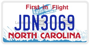JDN3069 license plate in North Carolina
