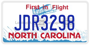 JDR3298 license plate in North Carolina