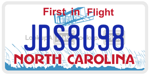 JDS8098  license plate in NC