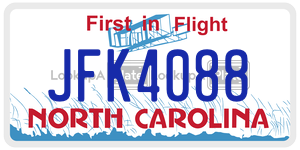 JFK4088 license plate in North Carolina