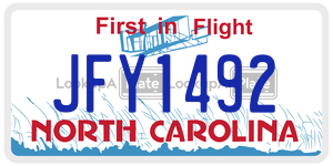 JFY1492  license plate in NC