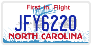 JFY6220  license plate in NC