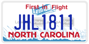 JHL1811 license plate in North Carolina