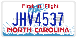 JHV4537  license plate in NC