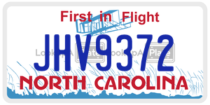 JHV9372  license plate in NC
