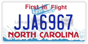 JJA6967  license plate in NC