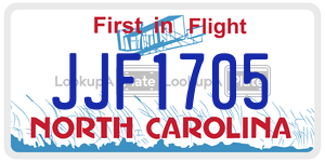 JJF1705 license plate in North Carolina