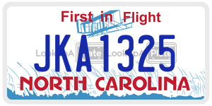 JKA1325  license plate in NC