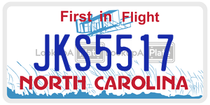 JKS5517  license plate in NC