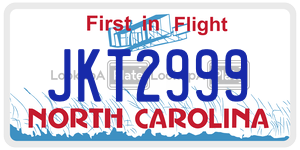 JKT2999  license plate in NC