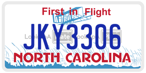 JKY3306  license plate in NC