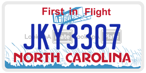 JKY3307  license plate in NC