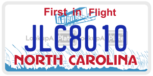 JLC8010  license plate in NC