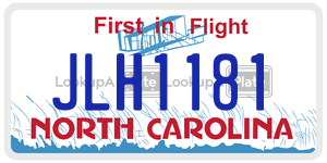 JLH1181 license plate in North Carolina