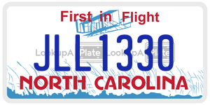 JLL1330 license plate in North Carolina