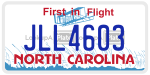 JLL4603  license plate in NC