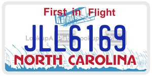 JLL6169 license plate in North Carolina