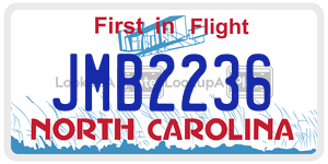 JMB2236  license plate in NC