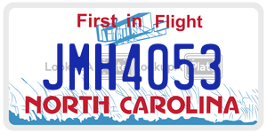 JMH4053 license plate in North Carolina
