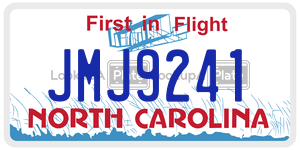 JMJ9241  license plate in NC