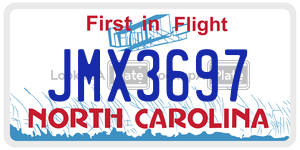 JMX3697  license plate in NC