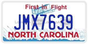 JMX7639  license plate in NC