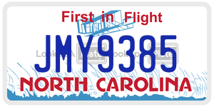 JMY9385  license plate in NC