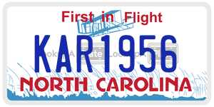 KAR1956  license plate in NC