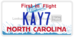 KAY7 license plate in North Carolina